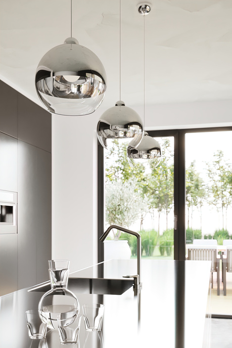 COSMO 25 lámpara colgante cromo + 1x bombilla LED E27 4000K Fría 7,5W 650lm