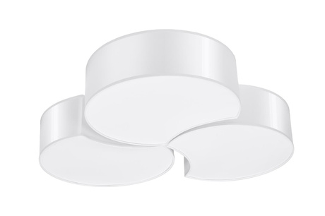 Plafond CIRCLE 3B blanco + 6x Bombilla LED E27 3000K Cálida 7,5W 620lm