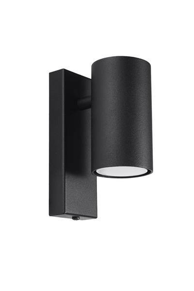 Aplique UTTI negro + 1x bombilla LED GU-10 3000K Cálida 7W 620lm