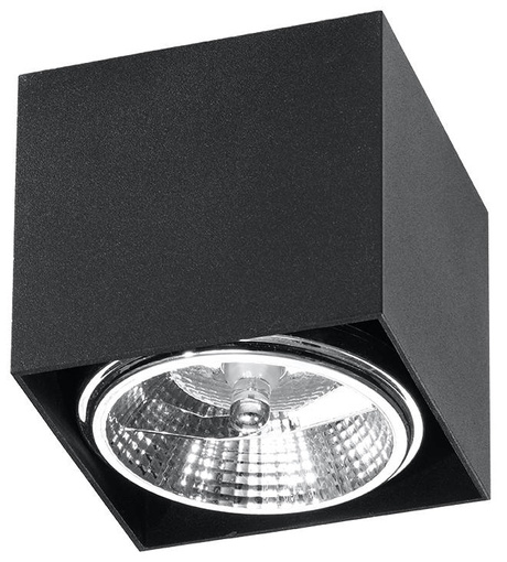Plafond BLAKE negro + 1x bombilla LED GU10 AR111 3000K Cálido 12W 800lm