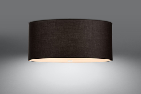 Plafond OTTO 70 negro + 6x bombilla LED E27 4000K Fría 7,5W 650lm