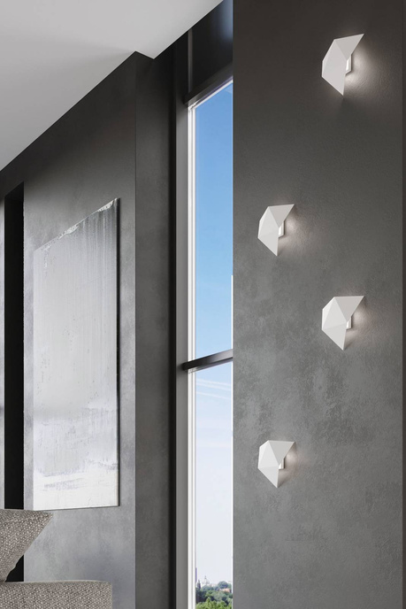 Aplique SOLIDO blanco + 1x bombilla LED G9 4000K Fría 4,5W 530lm