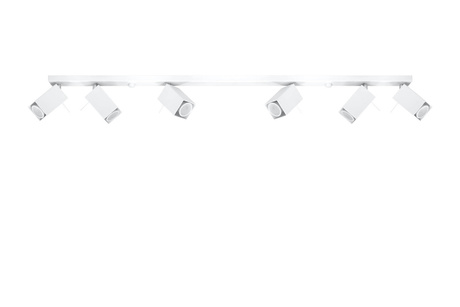 Plafond MERIDA 6L blanco + 6x Bombilla LED GU-10 4000K Fría 7W 630lm
