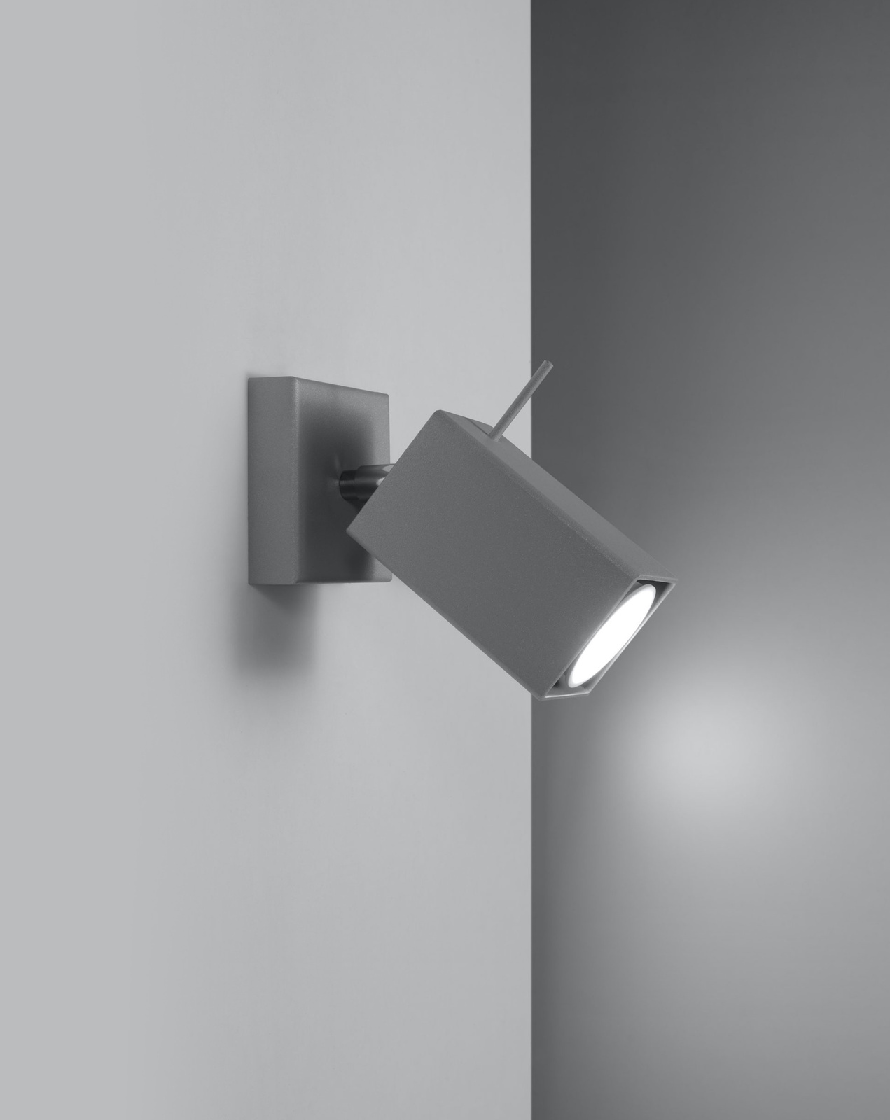 Aplique MERIDA 1 gris + 1x bombilla LED GU-10 4000K Fría 7W 630lm