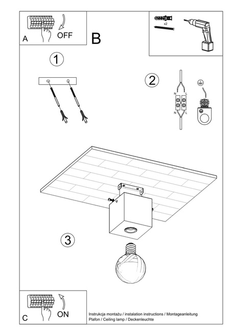 Plafond ARIZ madera natural + 1x bombilla LED E27 3000K Cálida 7,5W 620lm