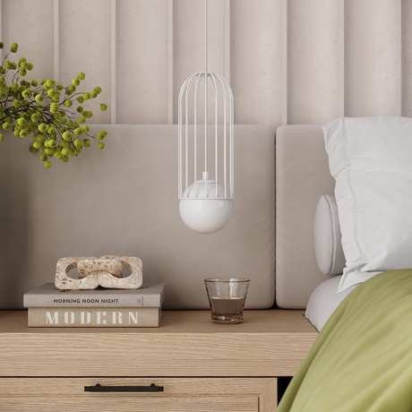 BRINA Lámpara colgante 3P blanca + 3x bombilla LED G9 3000K Cálida 4,5W 450lm