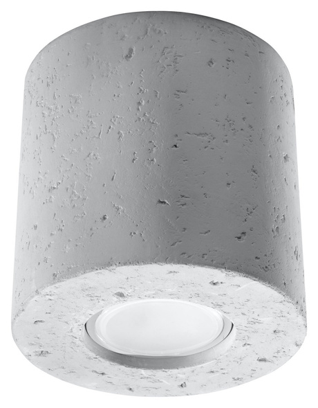 Plafond ORBIS hormigón + 1x bombilla LED GU-10 3000K Cálido 7W 620lm