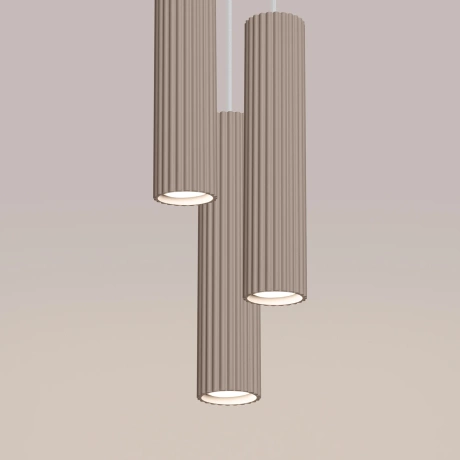 Lámpara colgante KARBON 3P taupe