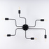 Lámpara de araña VECTOR 6 negra + 6X bombilla LED E27 3000K 7W 760lm