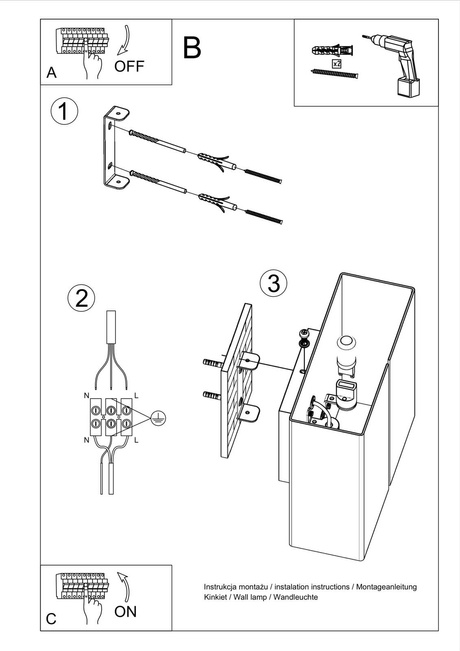 Aplique LINEA blanco + 2x bombilla LED G9 4000K Fría 4,5W 530lm