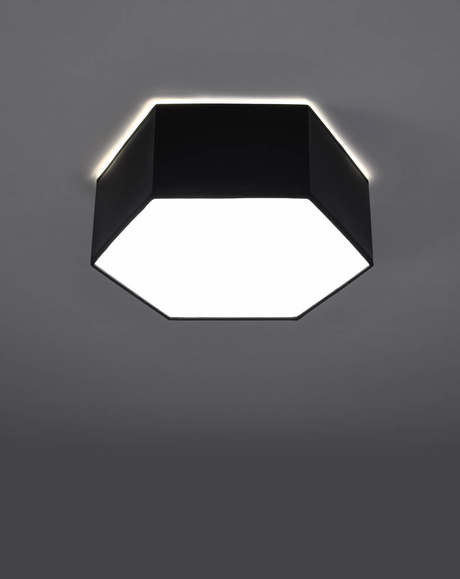 Plafond SUNDE 11 negro + 2x bombilla LED E27 3000K Cálida 7,5W 620lm