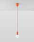 DIEGO 1 lámpara colgante naranja + 1x bombilla LED E27 3000K Cálida 7,5W 620lm