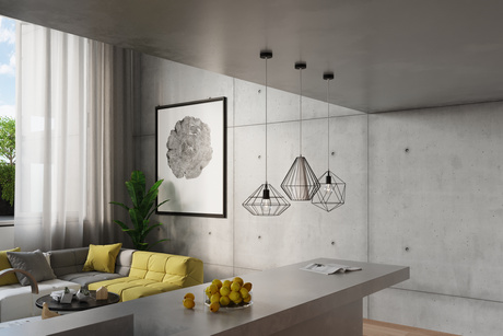 Lámpara colgante DEMI negra + 1x bombilla LED E27 3000K Cálida 7,5W 620lm