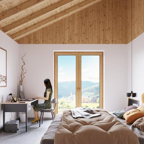 Lámpara colgante TULIP negra + 1x bombilla LED E27 4000K Fría 7,5W 650lm