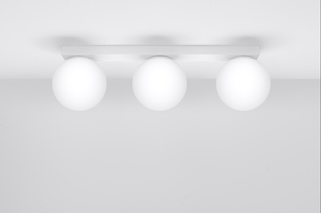 Plafond YOLI 3 blanco + 3x Bombilla LED G9 3000K Cálido 4,5W 450lm