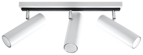 Plafond DIREZIONE 3 blanco + 3x Bombilla LED GU-10 4000K Fría 7W 630lm