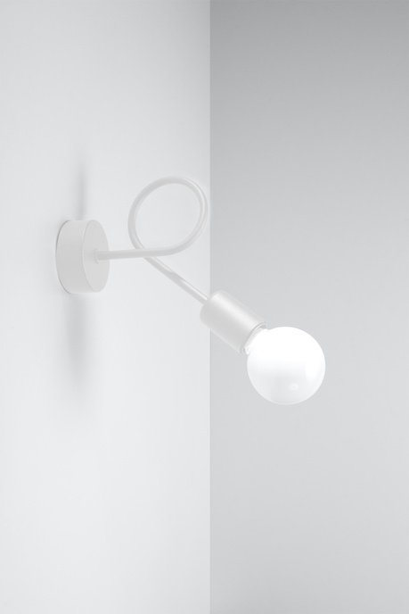 Aplique SUPEŁ blanco + 1x bombilla LED E27 4000K Fría 7,5W 650lm