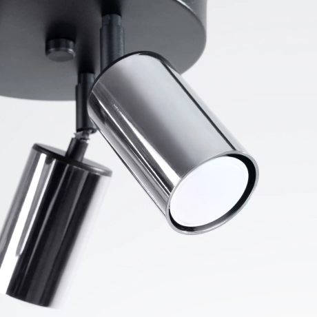 Lámpara de techo WINX 3P negro/cromo