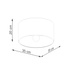 TELESTO Plafón blanco/marrón claro + 1x bombilla LED E27 3000K Cálido 7,5W 620lm