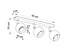 Plafond OCULARE 3 blanco + 3x Bombilla LED GU-10 4000K Fría 7W 630lm