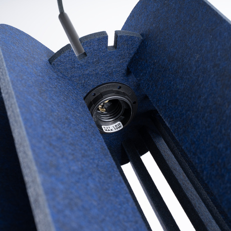 Lámpara colgante MULA 27 azul marino