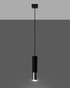 LOOPEZ 1 lámpara colgante negro/cromo + 1x bombilla LED GU-10 4000K fría 7W 630lm