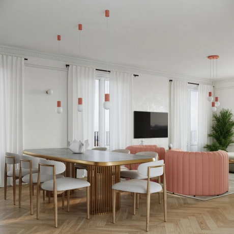 Lámpara de mesa HALO melocotón