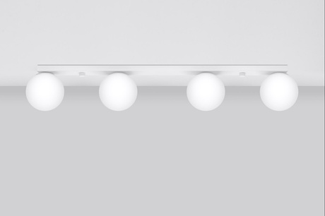 Plafond YOLI 4 blanco + 4x bombilla LED G9 3000K Cálido 4,5W 450lm