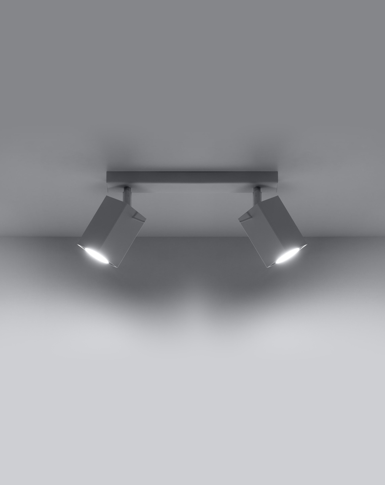 Plafond MERIDA 2 blanco + 2x bombilla LED GU-10 3000K Cálido 7W 620lm