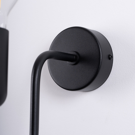 Aplique VECTOR negro + 1X bombilla LED E27 3000K 7W 760lm