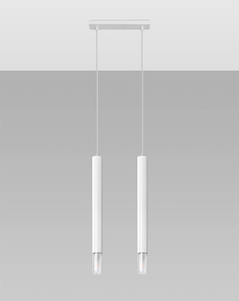 WEZYR 2 lámpara colgante blanco + 2x bombilla LED G9 3000K Warm 4.5W 510lm