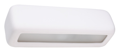 Aplique de cerámica SUBANI blanco + 1x bombilla LED E27 4000K Fría 7,5W 650lm