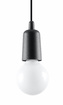 DIEGO 1 lámpara colgante negra + 1x bombilla LED E27 4000K Fría 7,5W 650lm