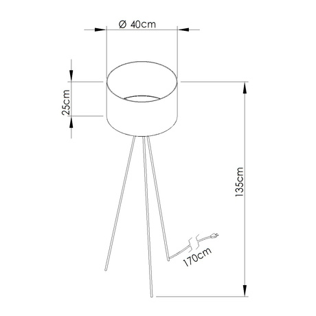 Lámpara de pie NEVIA mármol