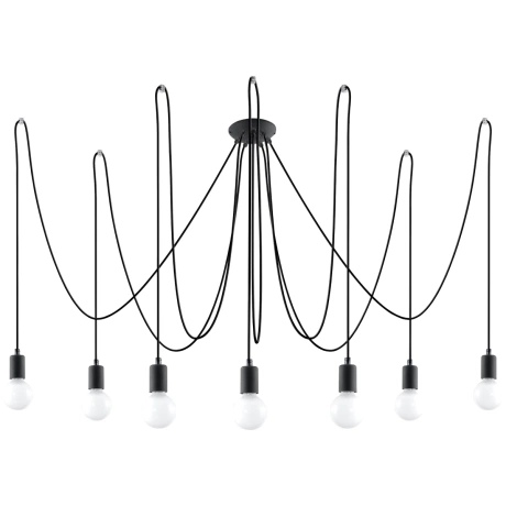 Lámpara EDISON 7 negra