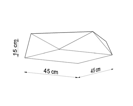 Plafond HEXA 45 BLANCO + 3x Bombilla LED E27 4000K Fría 7,5W 650lm