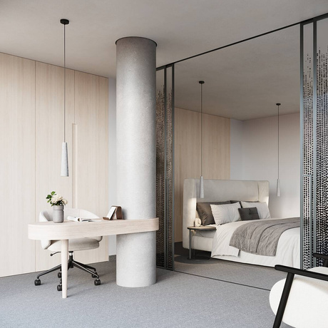 ELECTRA Lámpara colgante Hormigón + 1x Bombilla LED GU-10 4000K Frío 7W 530lm