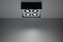 Plafond STEREO 4 blanco/negro