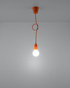 DIEGO 1 lámpara colgante naranja + 1x bombilla LED E27 3000K Cálida 7,5W 620lm