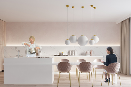 UGO 40 Gold lámpara colgante + 1x bombilla LED E27 4000K Fría 7,5W 650lm