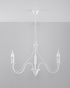 Lámpara de araña MINERWA 3 blanca + 3x bombilla LED E14 3000K Cálida 7,5W 620lm