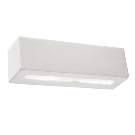 Aplique de cerámica VEGA blanco + 1x bombilla LED E27 4000K Fría 7,5W 650lm