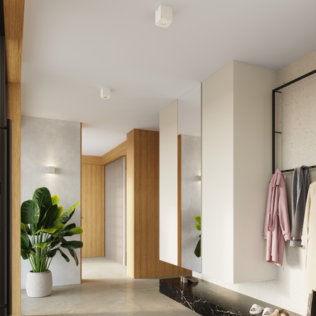 Aplique QUAD hormigón beige