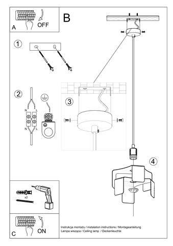 Lámpara colgante TULIP negra + 1x bombilla LED E27 3000K Cálida 7,5W 620lm