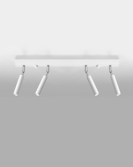 Plafond EYETECH 4 blanco + 4x bombilla LED G9 3000K Cálido 4.5W 510lm