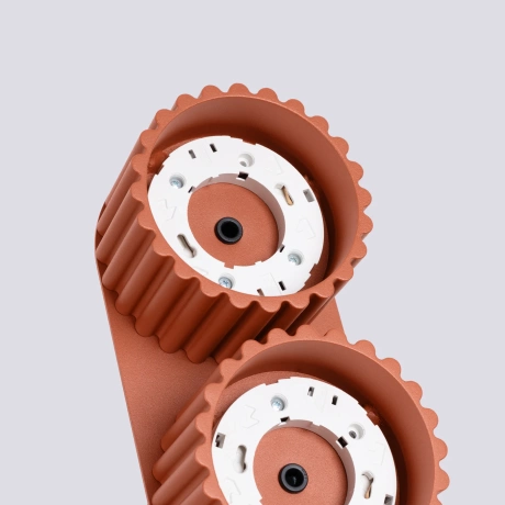 Lámpara de techo AURA 2 rojo ochra Gx53