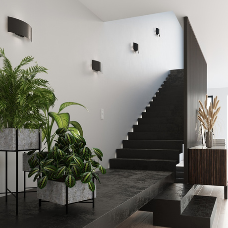 Aplique MAGNUS negro + 2x bombilla LED G9 4000K Fría 4,5W 530lm