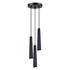 PRYSM Lámpara colgante 3P negra + 3x bombilla LED G9 4000K Frío 4,5W 460lm
