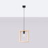 Lámpara colgante ARIES madera natural + 1x bombilla LED E27 4000K Frío 7,5W 690lm