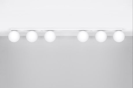 Plafond YOLI 6 blanco + 6x Bombilla LED G9 3000K Cálido 4,5W 450lm